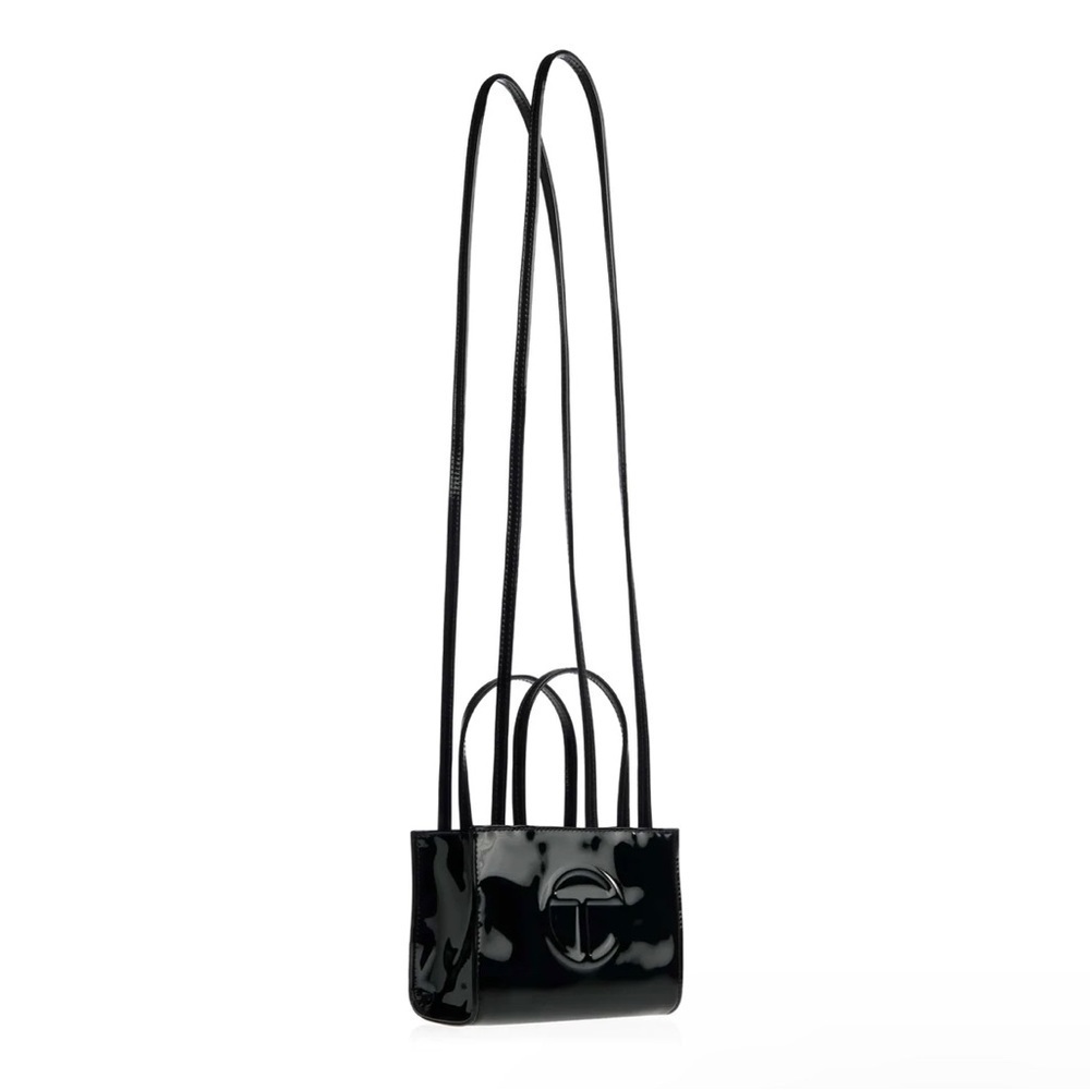 Small black patent leather Telfar